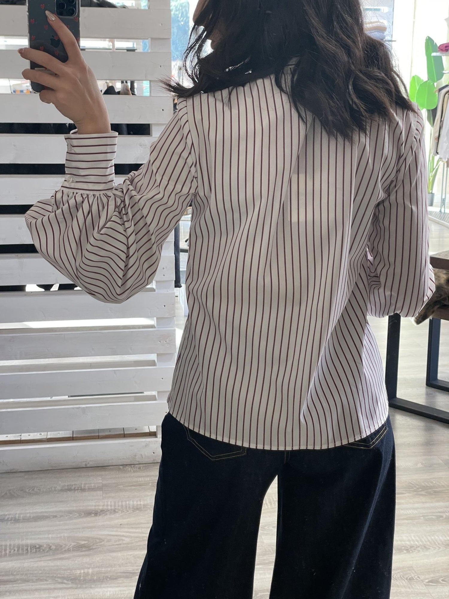 Camicia a righe in popeline con fiocco Tensione IN - GiuGiò | Shop online