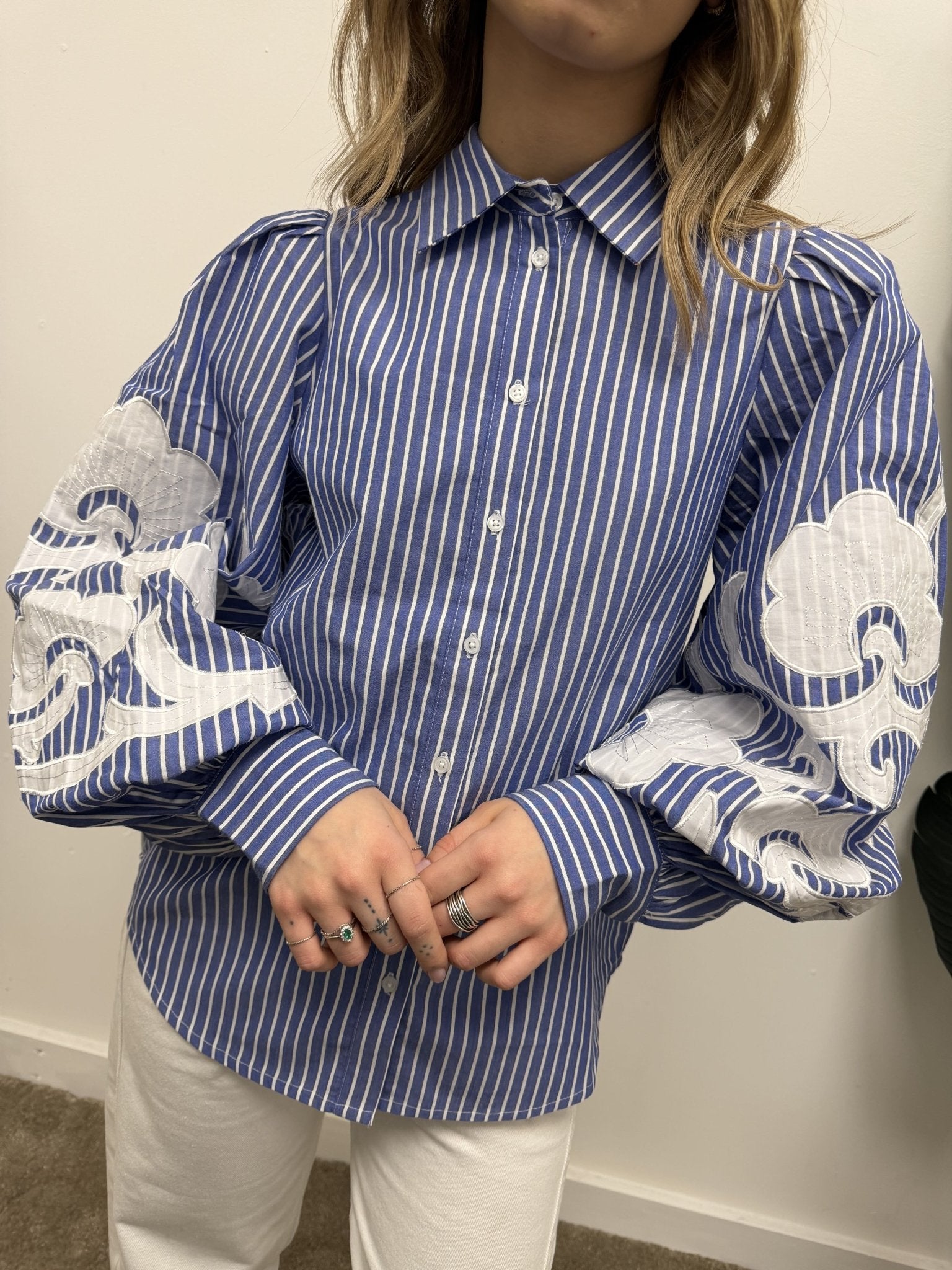 Camicia bacchettata con ricami BSB - GiuGiò | Shop online