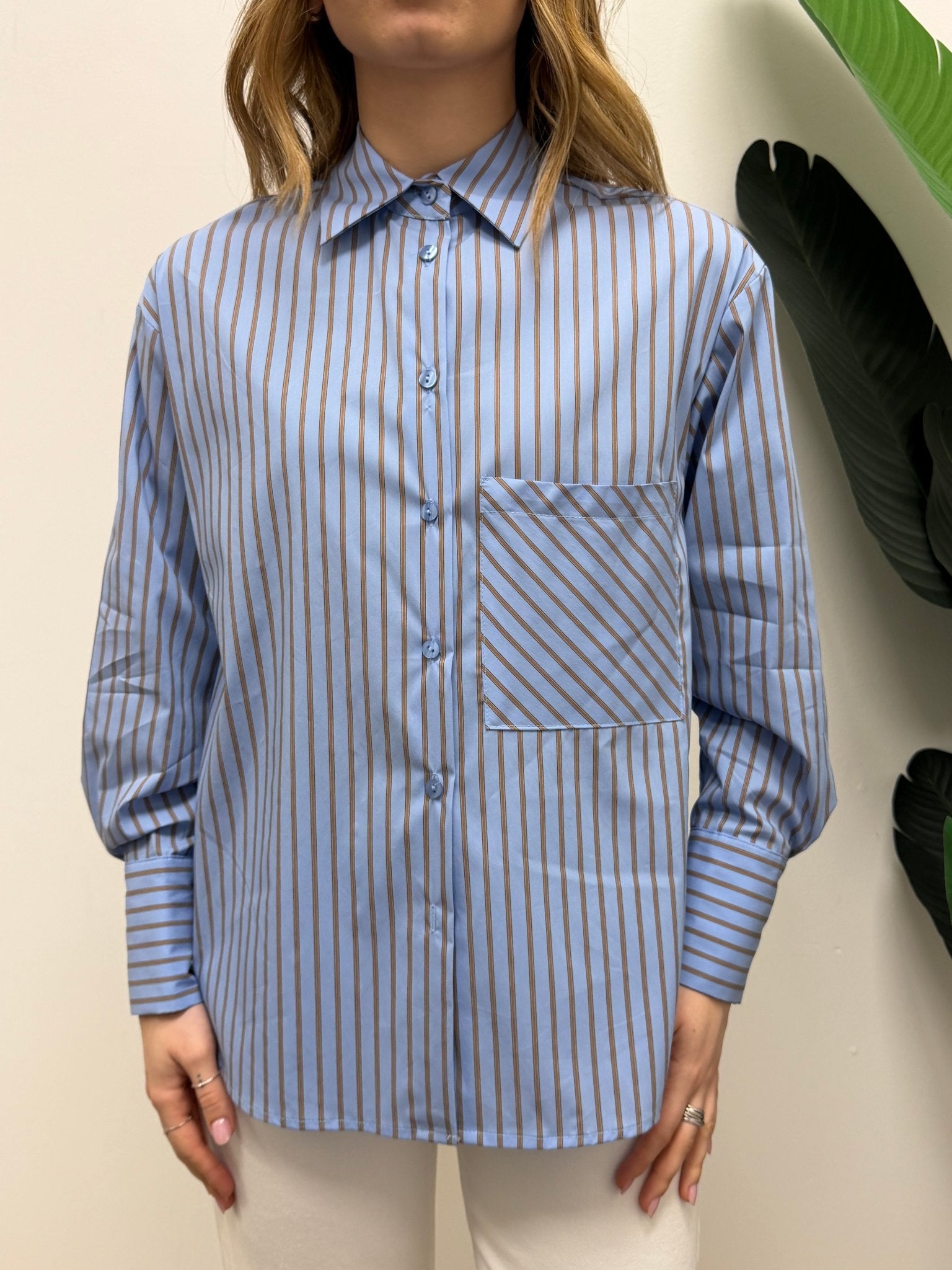 Camicia bacchettata con taschino HaveOne - GiuGiò | Shop online