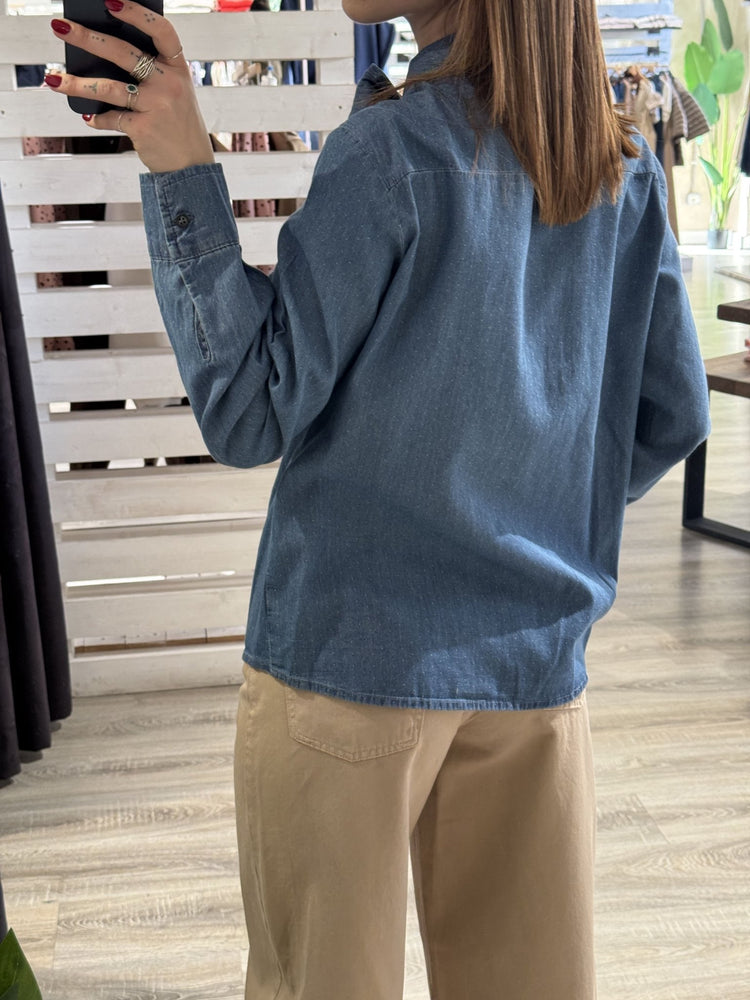 Camicia chambry di jeans con fiocco Susy Mix - GiuGiò | Shop online