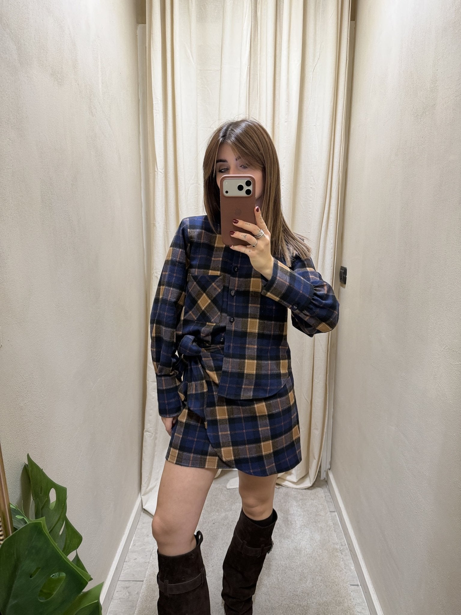 Camicia check in flanella con spalline Susy Mix - GiuGiò | Shop online