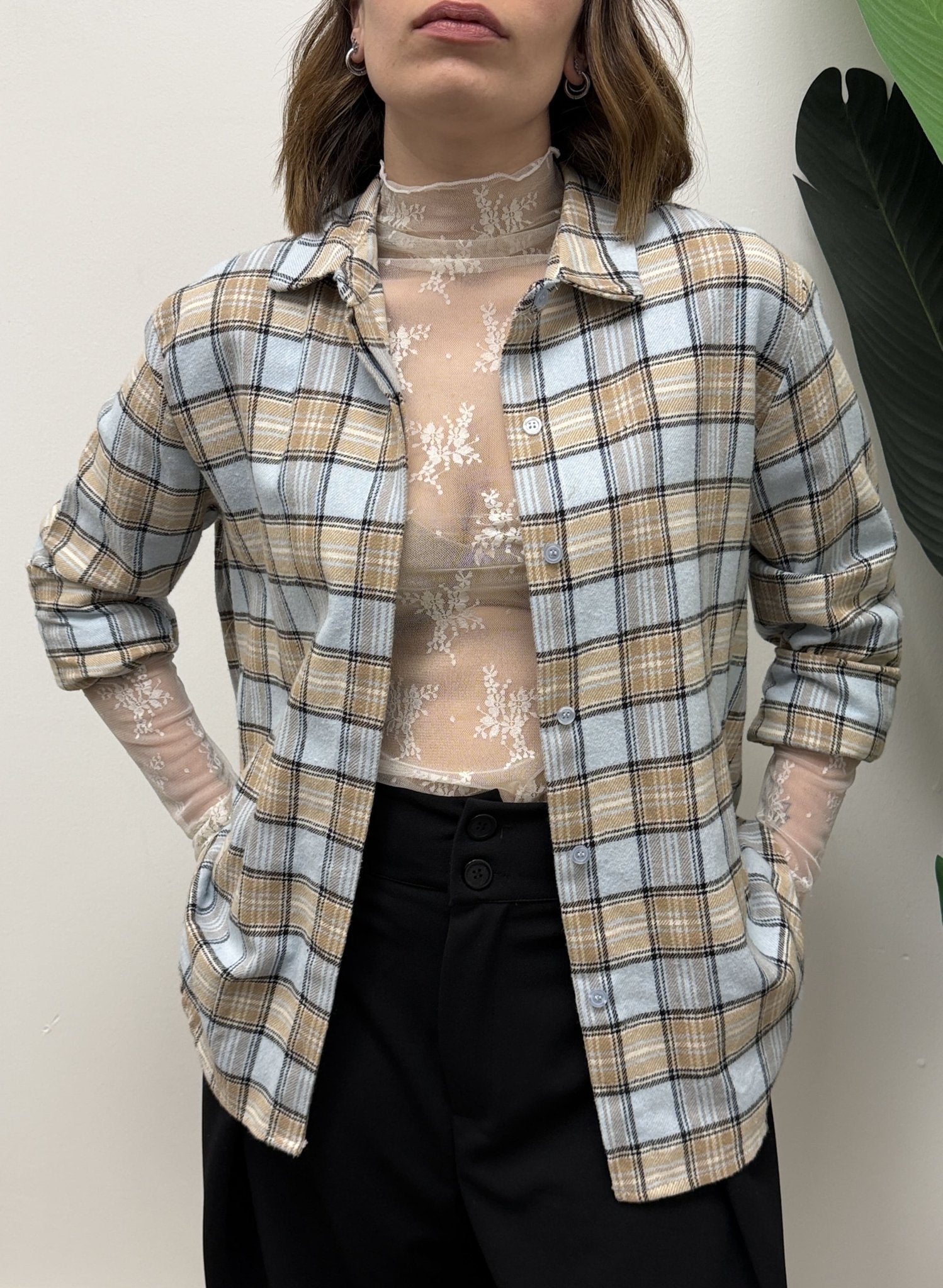 Camicia check over stampa quadro MyD - GiuGiò | Shop online