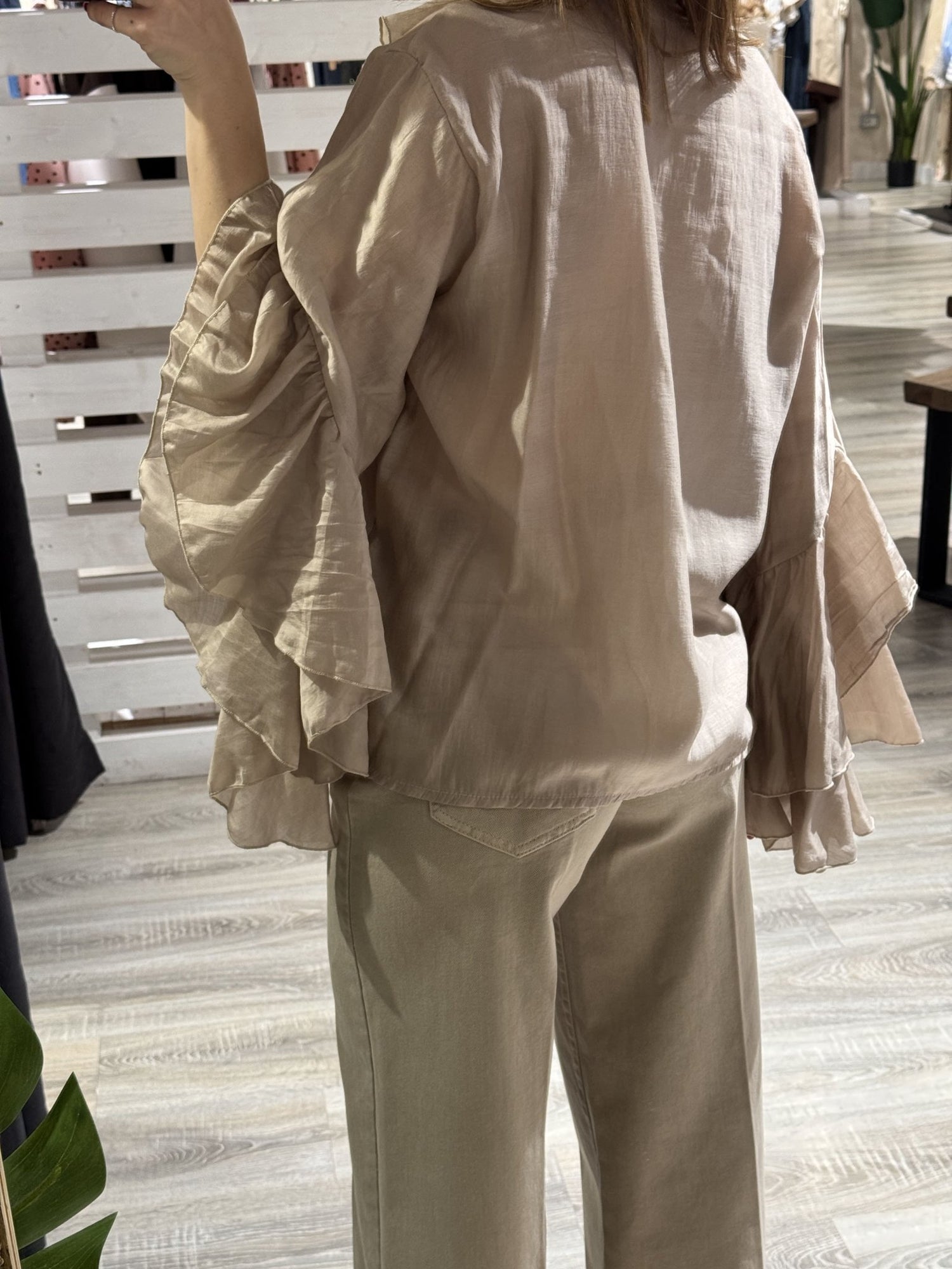 Camicia con maxi rouches Susy Mix - GiuGiò | Shop online