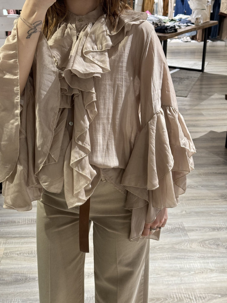 Camicia con maxi rouches Susy Mix - GiuGiò | Shop online