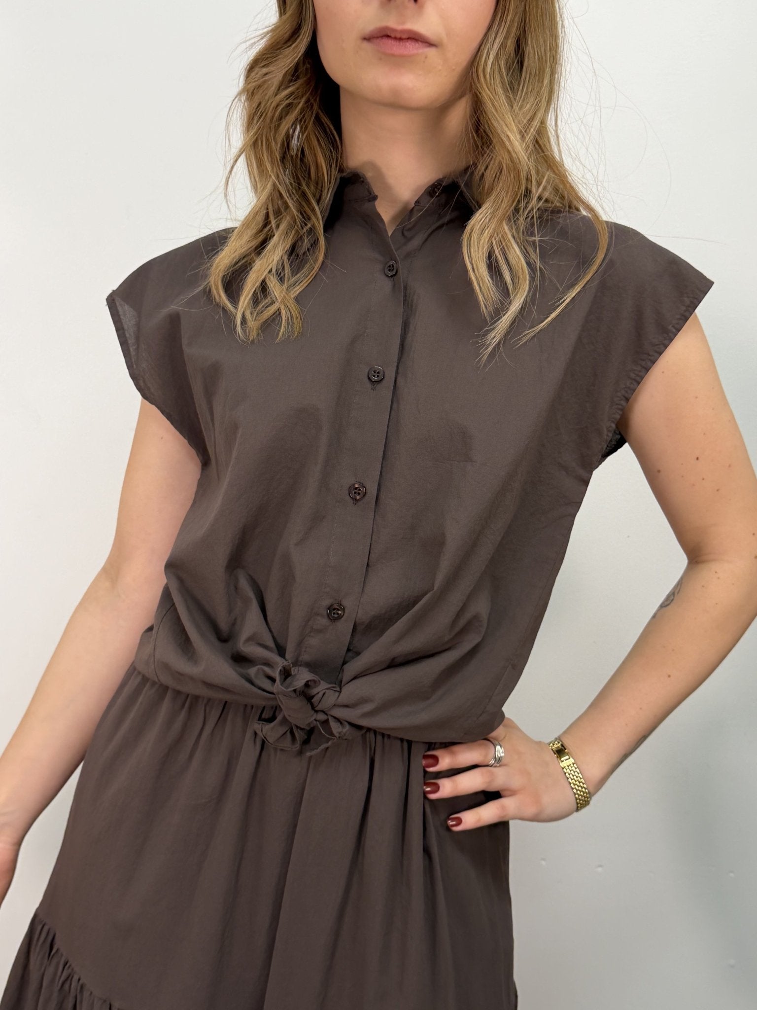 Camicia con nodo in mussola MyD - GiuGiò | Shop online