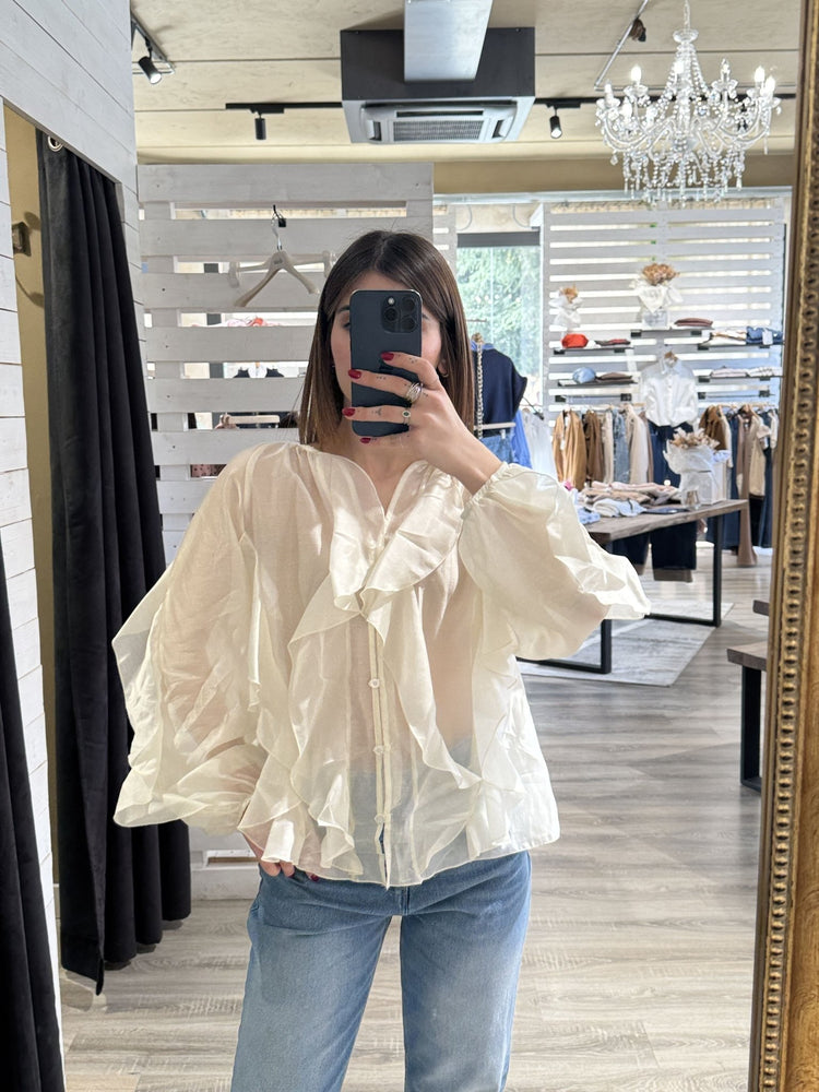 Camicia con rouches frontali Susy Mix - GiuGiò | Shop online