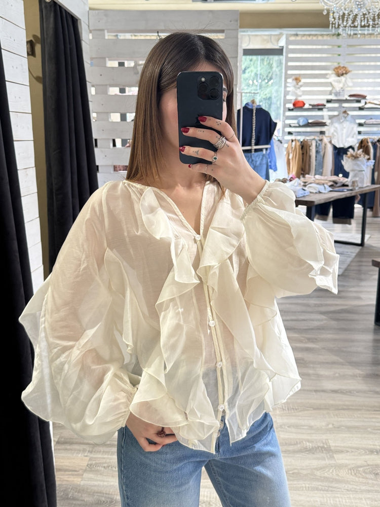 Camicia con rouches frontali Susy Mix - GiuGiò | Shop online