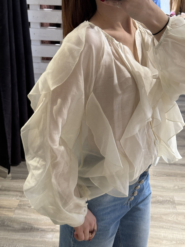 Camicia con rouches frontali Susy Mix - GiuGiò | Shop online