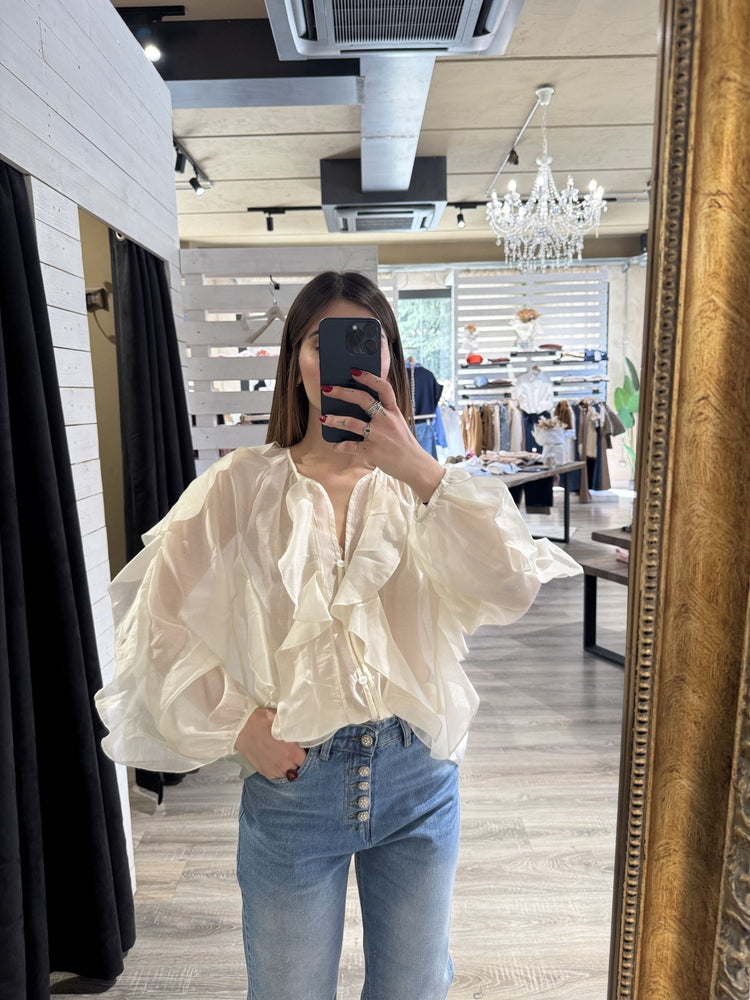 Camicia con rouches frontali Susy Mix - GiuGiò | Shop online