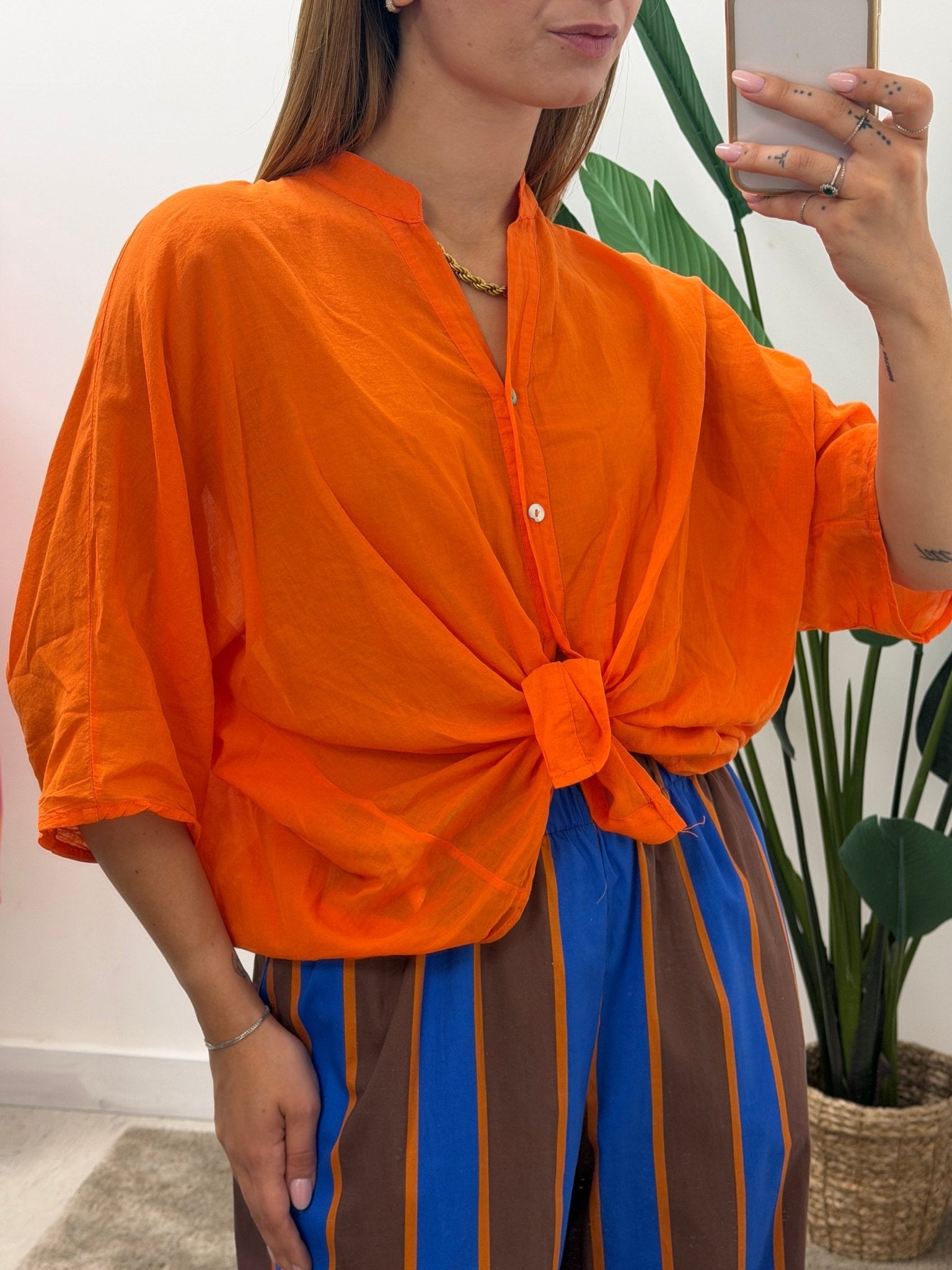 Camicia coreana in mussola di cotone Tensione In - GiuGiò | Shop online