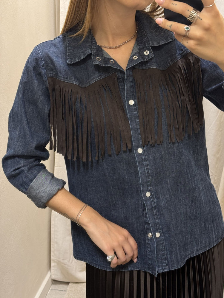 Camicia di jeans con frange applicate Susy Mix - GiuGiò | Shop online