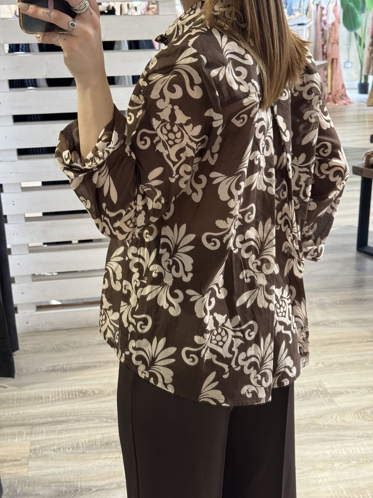 Camicia fantasia in cotone Susy Mix - GiuGiò | Shop online