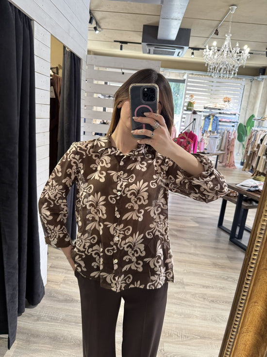 Camicia fantasia in cotone Susy Mix - GiuGiò | Shop online