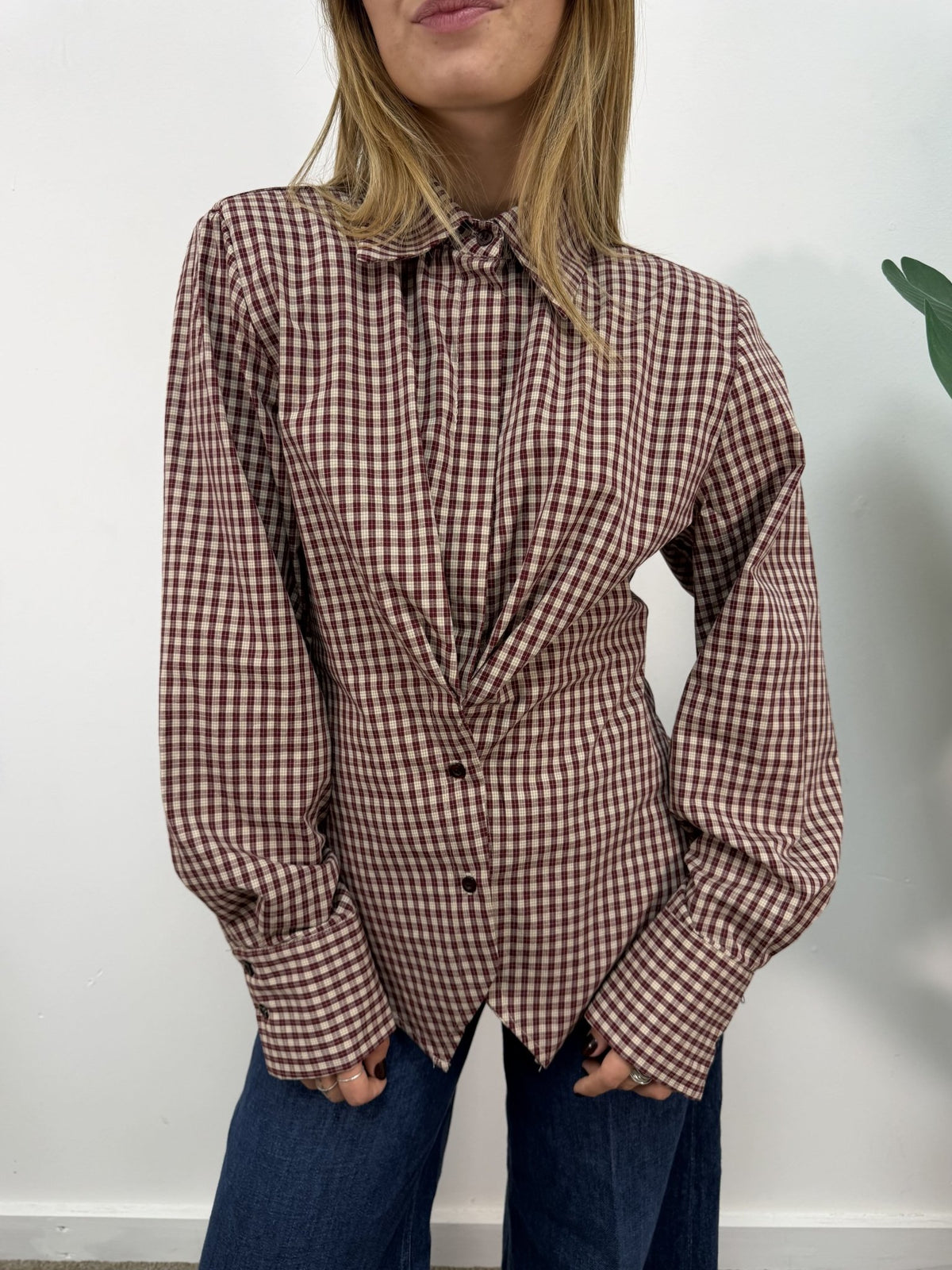 Camicia fittata stampa check in cotone Tensione In - GiuGiò | Shop online