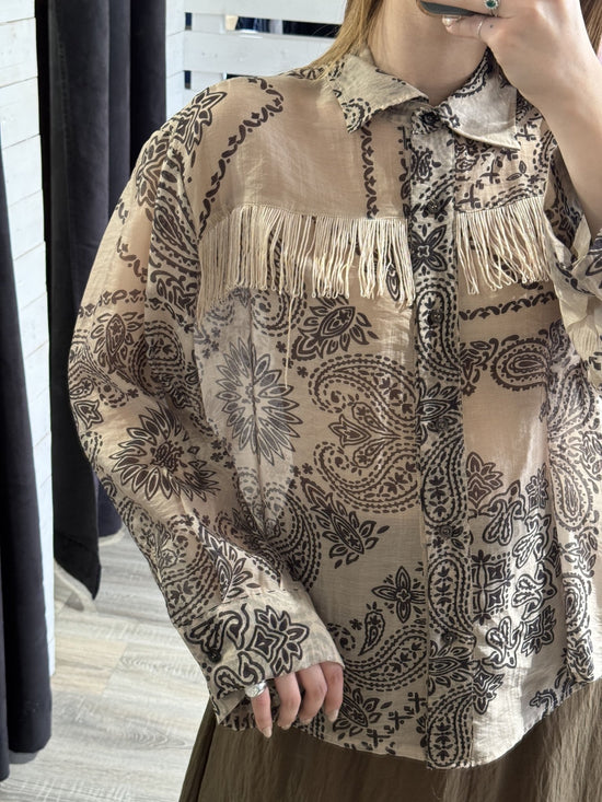 Camicia frange stampa fantasia HaveOne - GiuGiò | Shop online