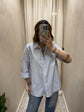 Camicia in cotone bacchettata celeste e bianco My - d - GiuGiò | Shop online