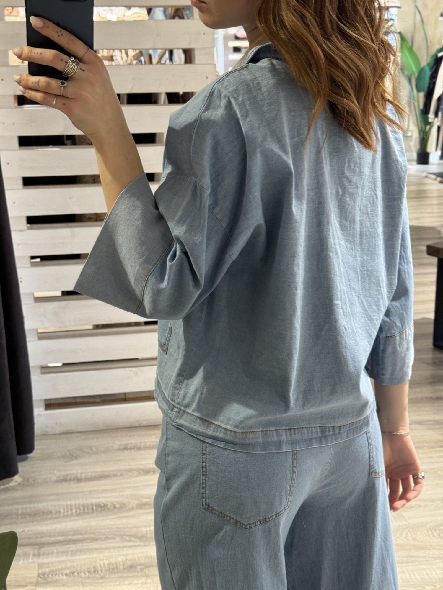 Camicia in denim chambray con tasche a toppa MyD - GiuGiò | Shop online