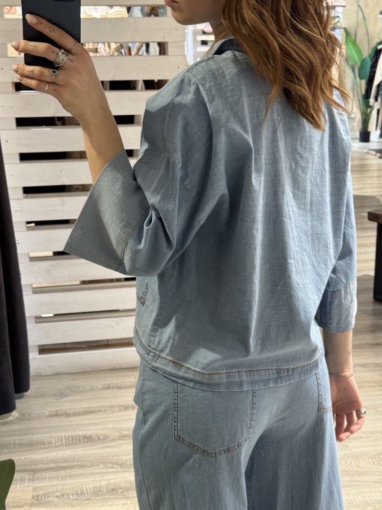 Camicia in denim chambray con tasche a toppa MyD - GiuGiò | Shop online