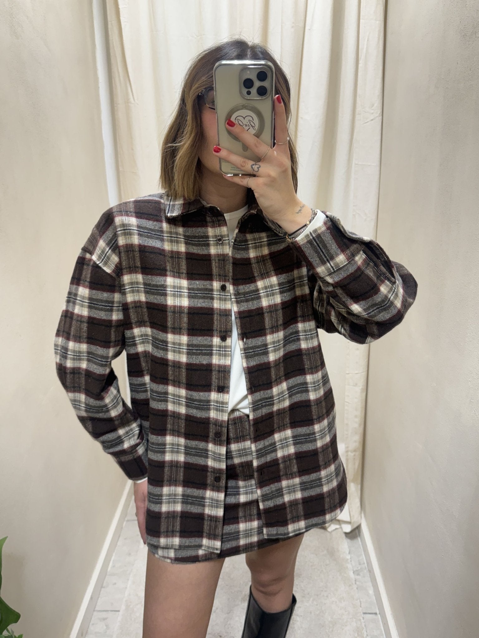 Camicia in flanella stampa check MyD - GiuGiò | Shop online