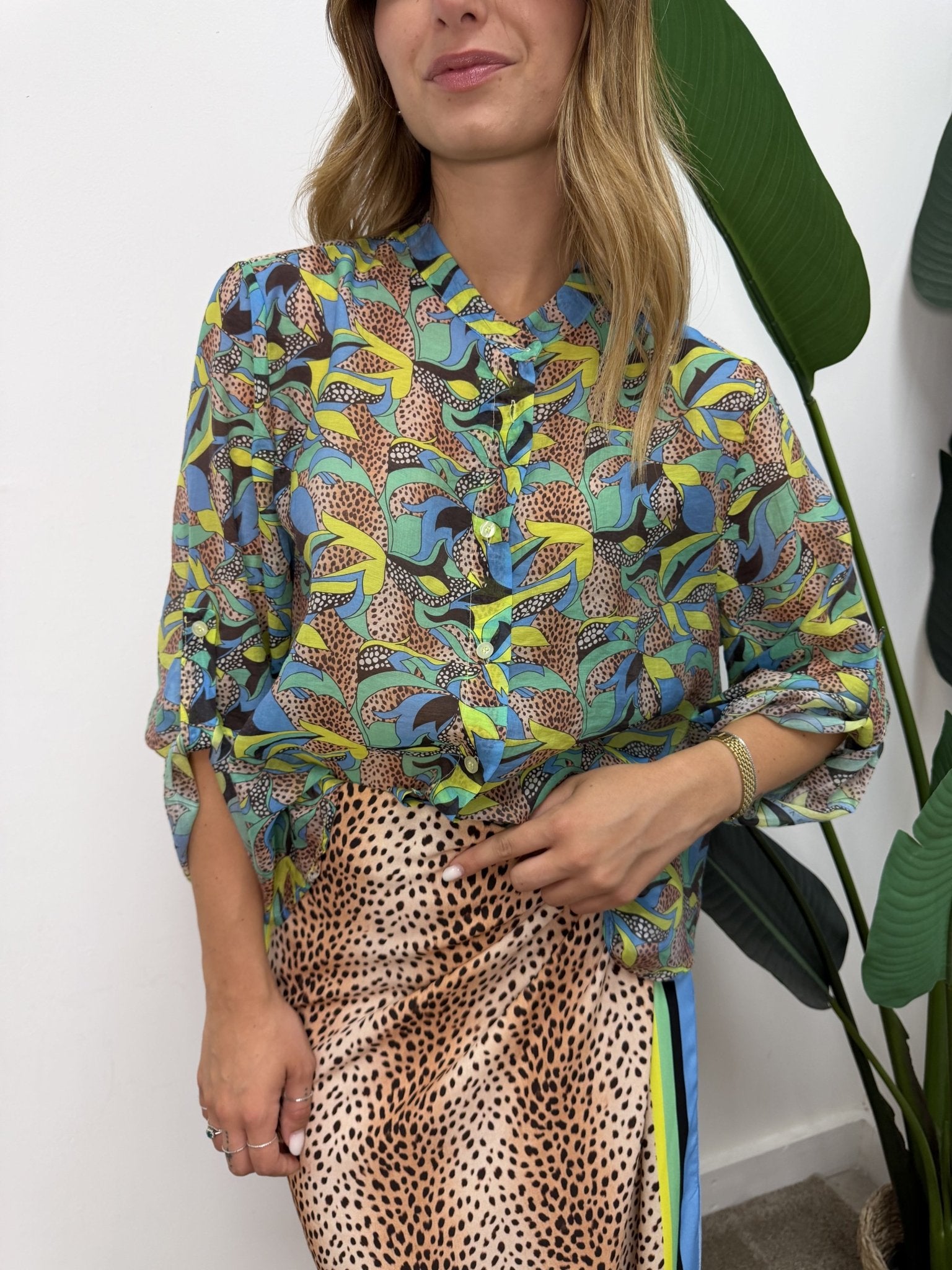 Camicia in lyocell stampa urban jungle HaveOne THE ISLAND - GiuGiò | Shop online