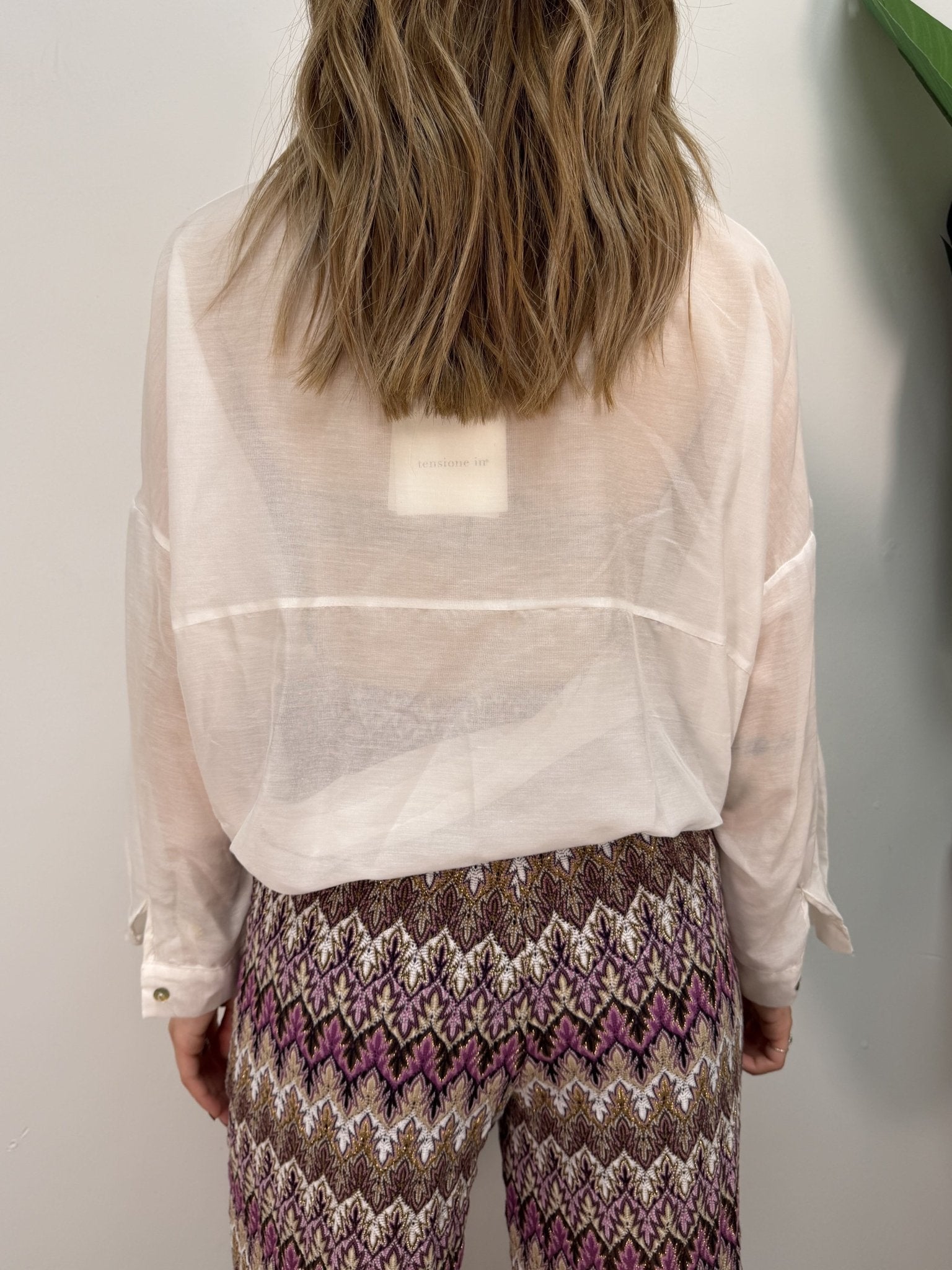 Camicia in mussola con taschino motivo zig zag Tensione In - GiuGiò | Shop online