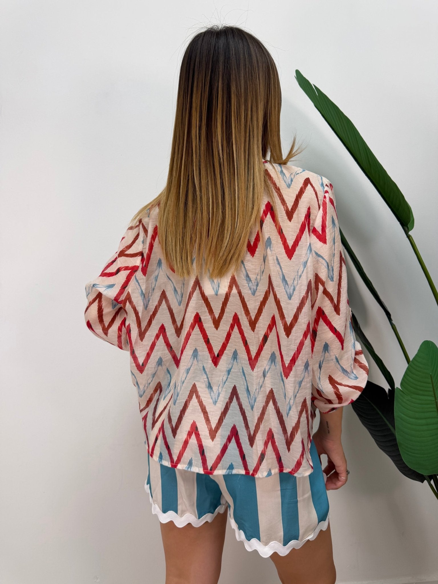 Camicia in mussola stampa zig zag HaveOne - GiuGiò | Shop online