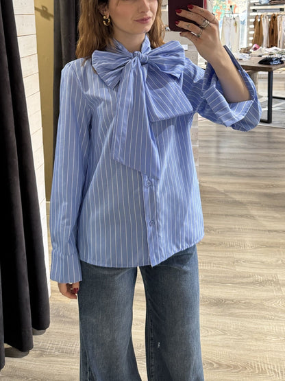Camicia in popeline con fiocco MyD - GiuGiò | Shop online