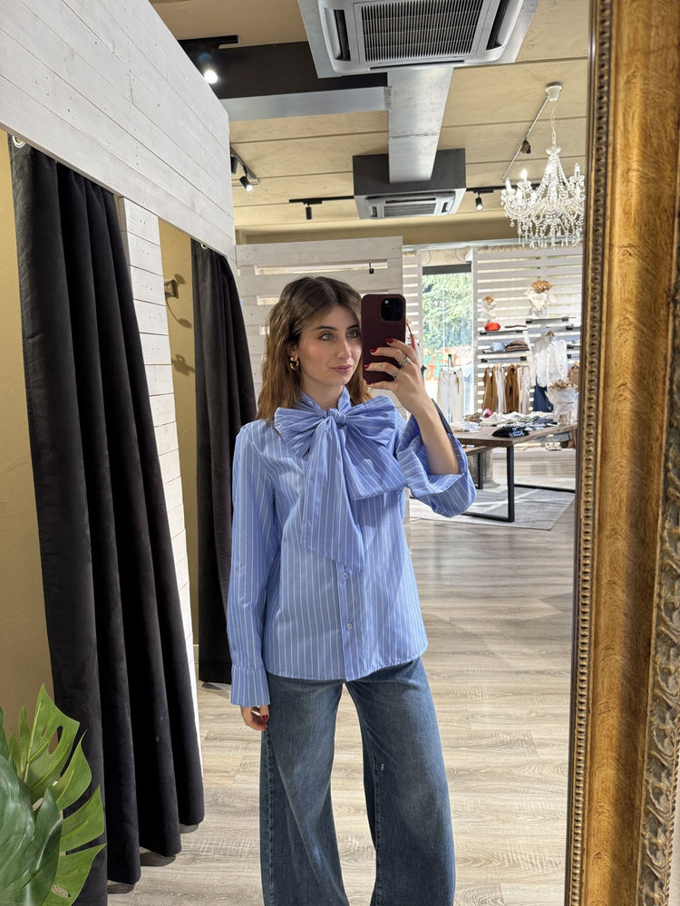 Camicia in popeline con fiocco MyD - GiuGiò | Shop online