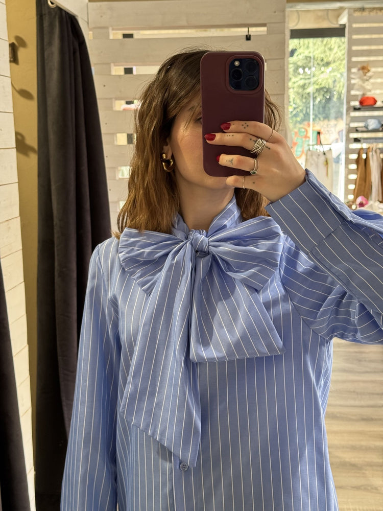 Camicia in popeline con fiocco MyD - GiuGiò | Shop online