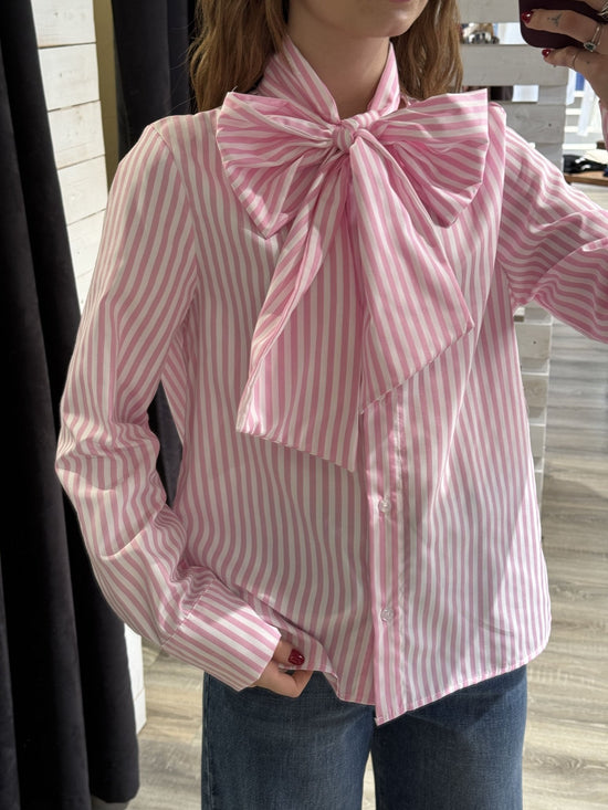 Camicia in popeline con fiocco MyD - GiuGiò | Shop online