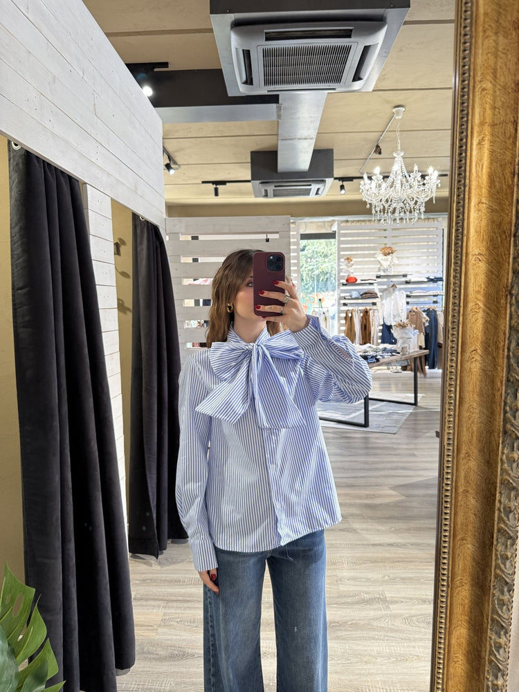 Camicia in popeline con fiocco MyD - GiuGiò | Shop online