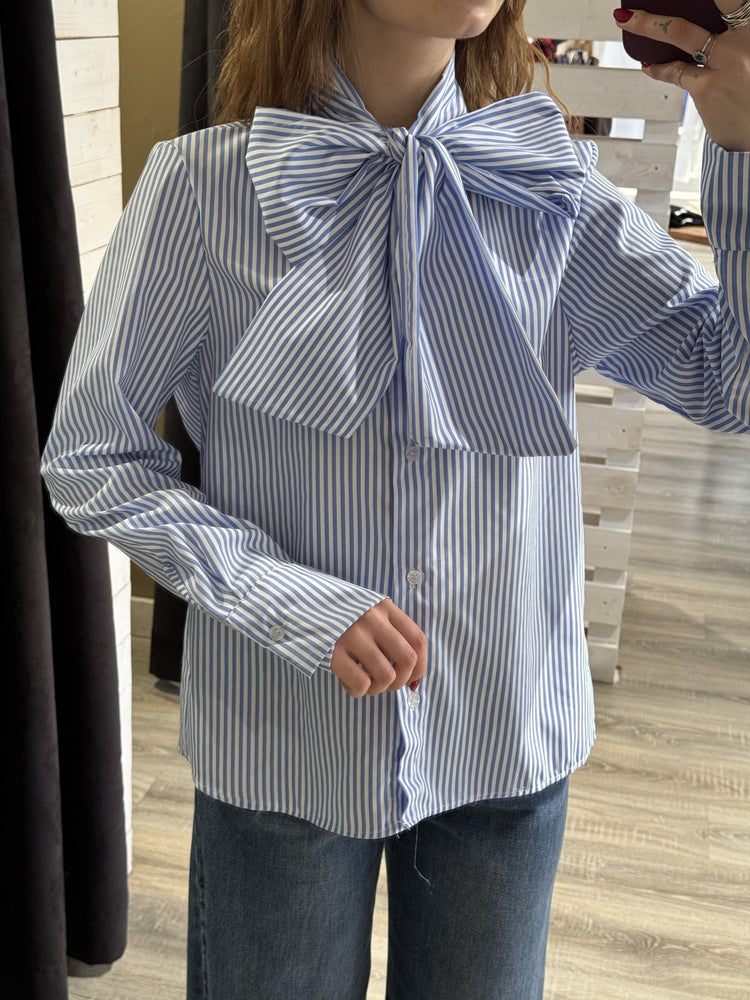 Camicia in popeline con fiocco MyD - GiuGiò | Shop online