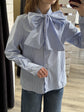 Camicia in popeline con fiocco MyD - GiuGiò | Shop online