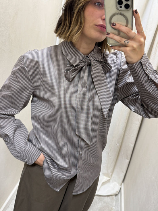 Camicia in popeline micro quadretti Tensione In - GiuGiò | Shop online