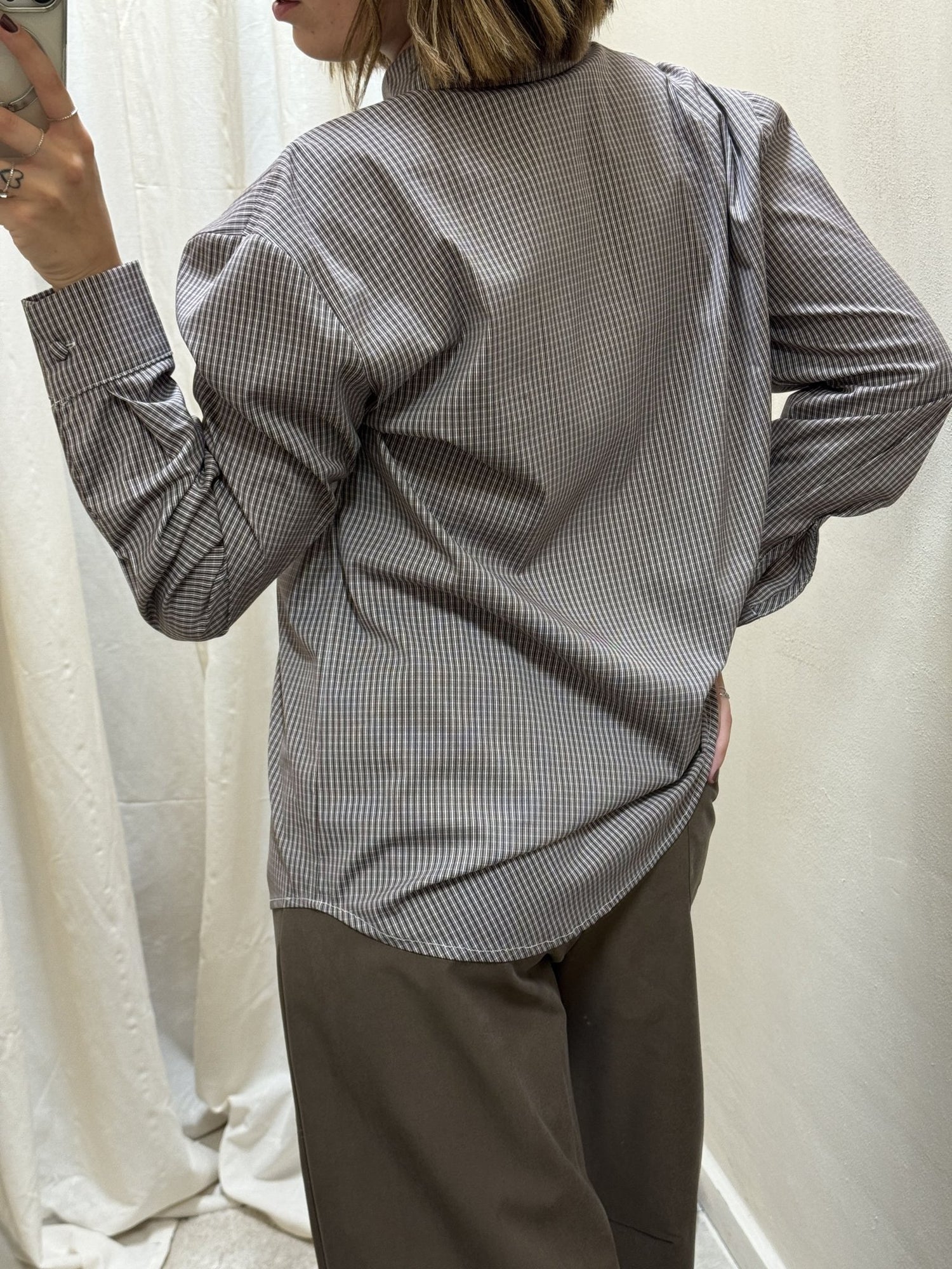 Camicia in popeline micro quadretti Tensione In - GiuGiò | Shop online