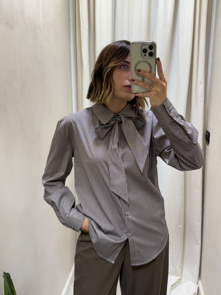 Camicia in popeline micro quadretti Tensione In - GiuGiò | Shop online