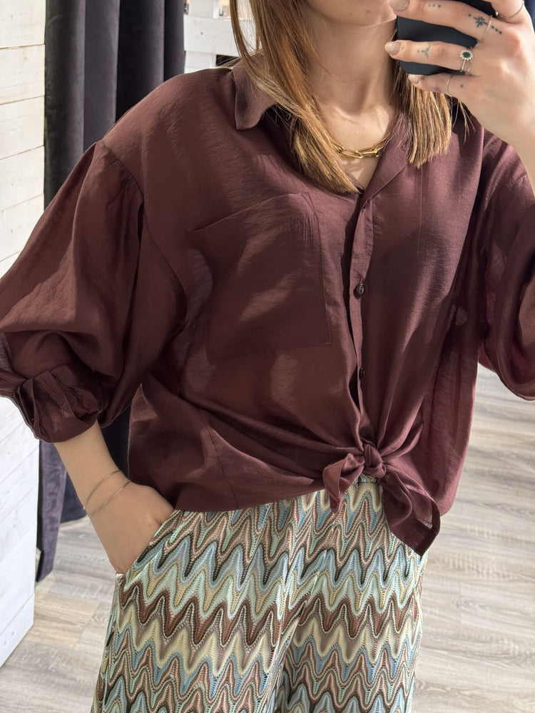 Camicia in tencel con nodo Tensione In - GiuGiò | Shop online