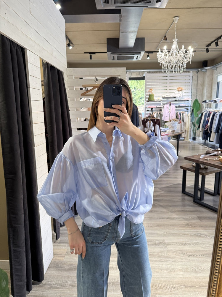 Camicia in tencel con nodo Tensione In - GiuGiò | Shop online