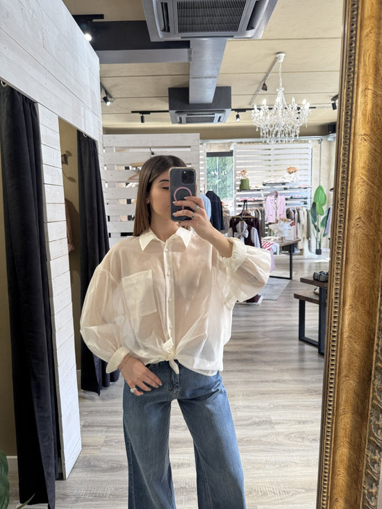 Camicia in tencel con nodo Tensione In - GiuGiò | Shop online