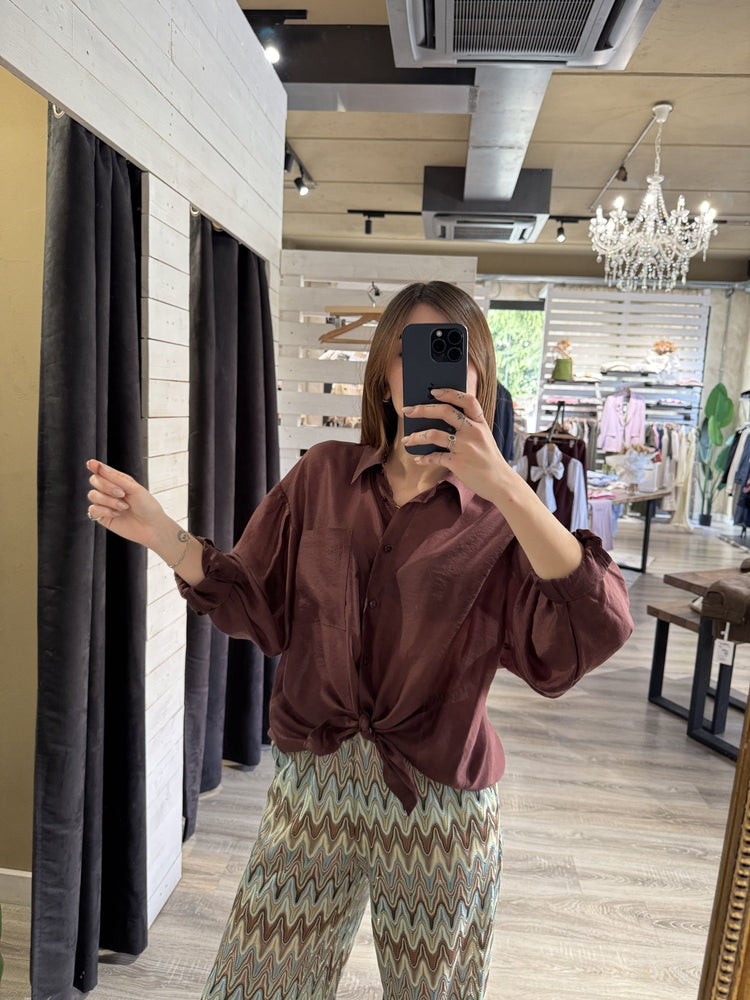 Camicia in tencel con nodo Tensione In - GiuGiò | Shop online