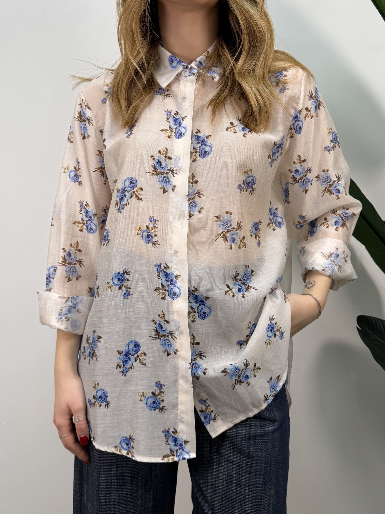 Camicia lyocell stampa fiore MYD - GiuGiò | Shop online