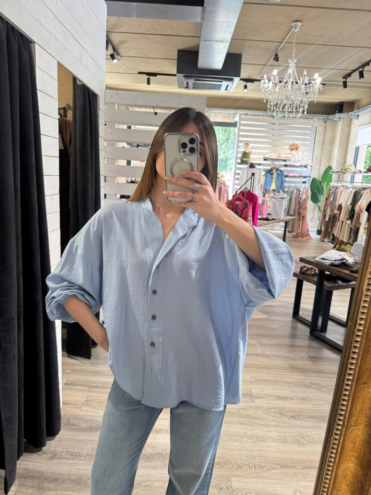 Camicia misto viscosa oversize Tensione In - GiuGiò | Shop online