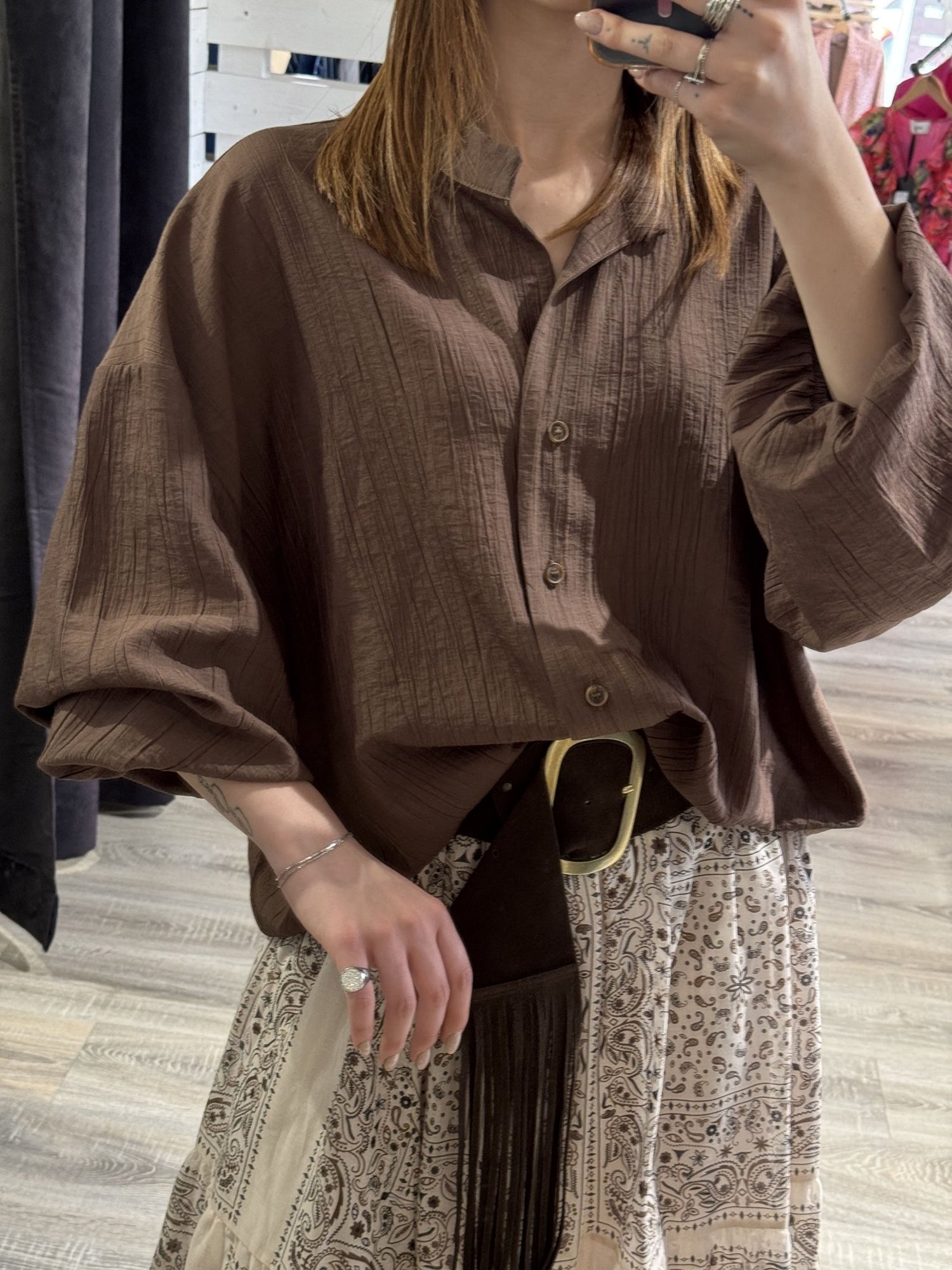 Camicia misto viscosa oversize Tensione In - GiuGiò | Shop online