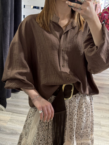Camicia misto viscosa oversize Tensione In - GiuGiò | Shop online