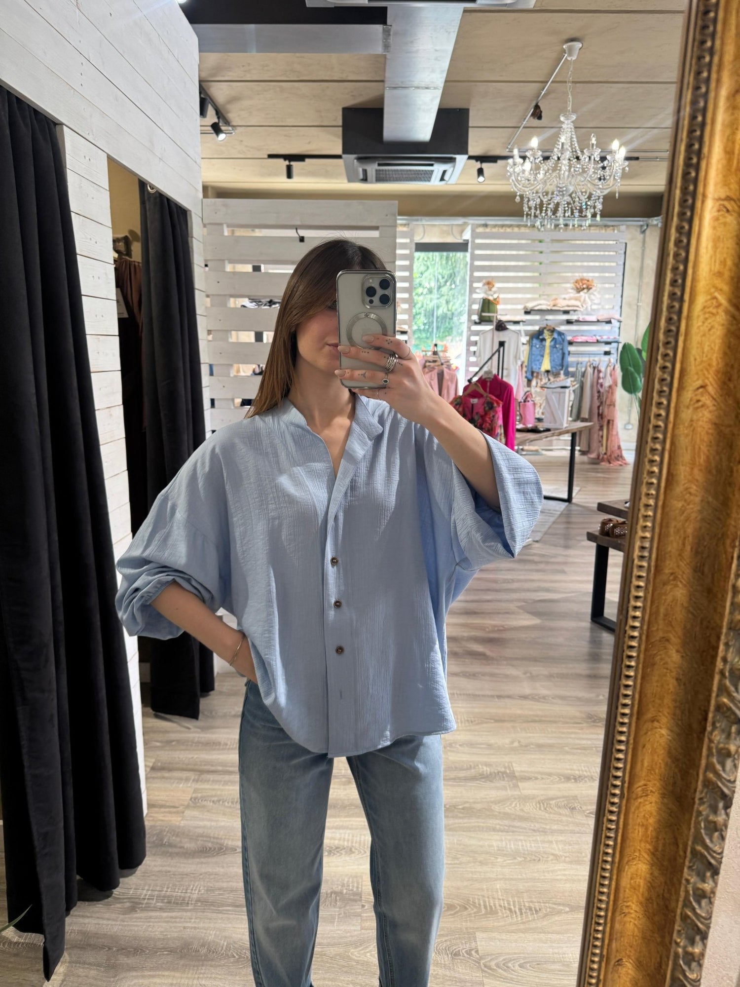 Camicia misto viscosa oversize Tensione In - GiuGiò | Shop online