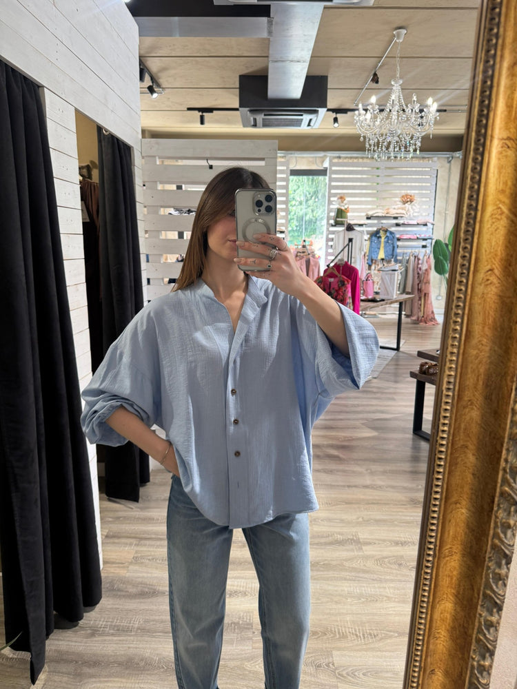 Camicia misto viscosa oversize Tensione In - GiuGiò | Shop online