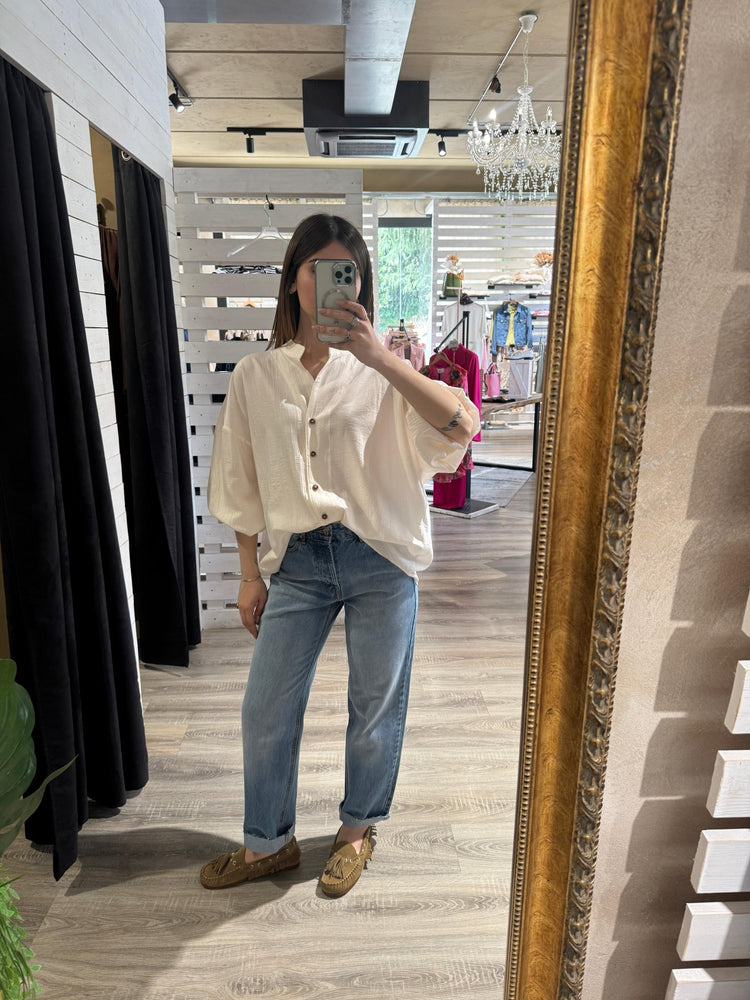 Camicia misto viscosa oversize Tensione In - GiuGiò | Shop online
