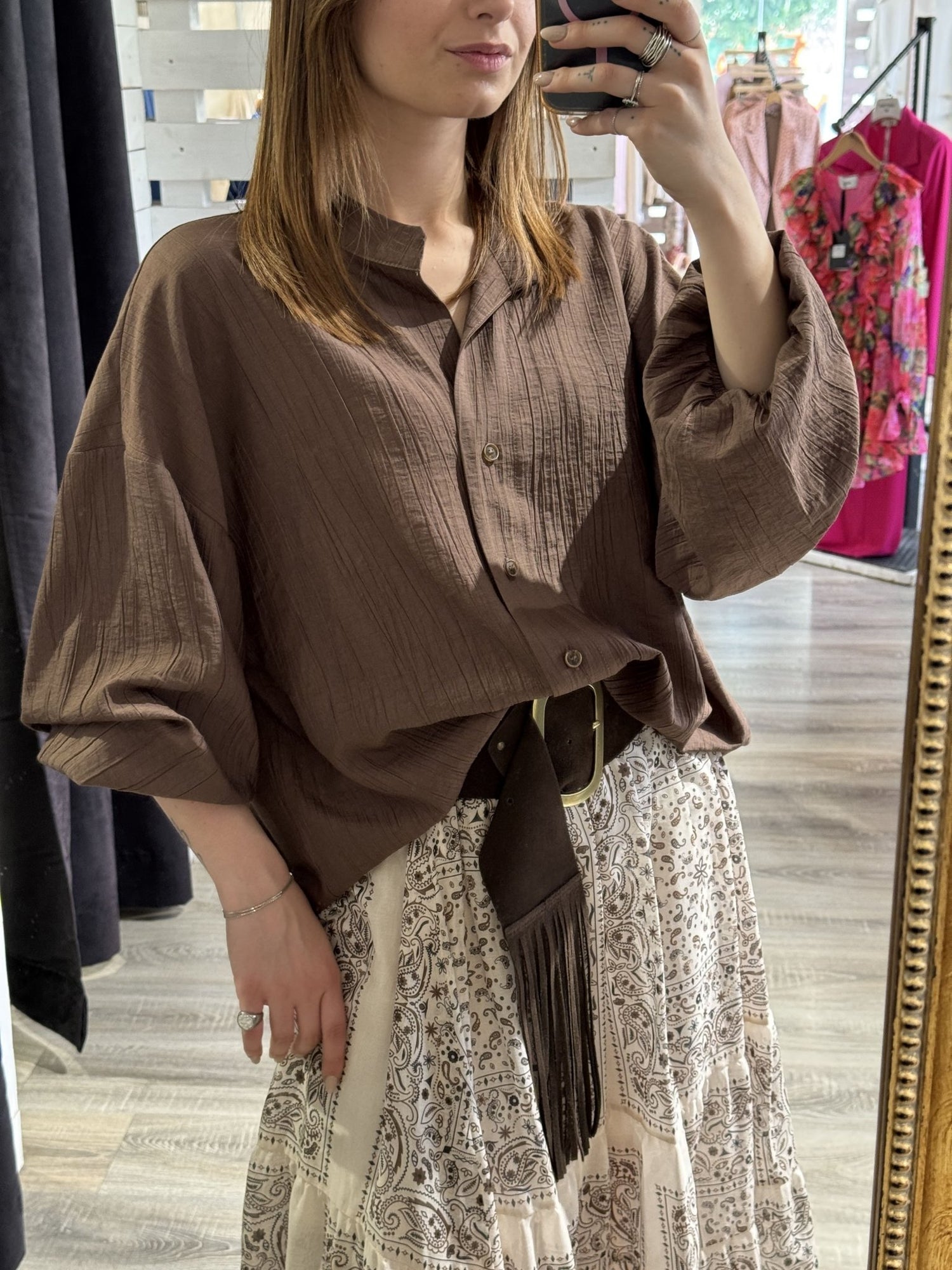 Camicia misto viscosa oversize Tensione In - GiuGiò | Shop online