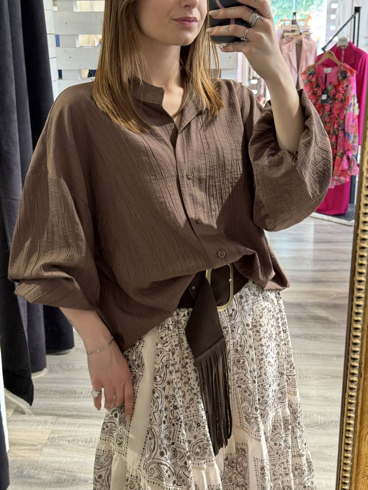 Camicia misto viscosa oversize Tensione In - GiuGiò | Shop online