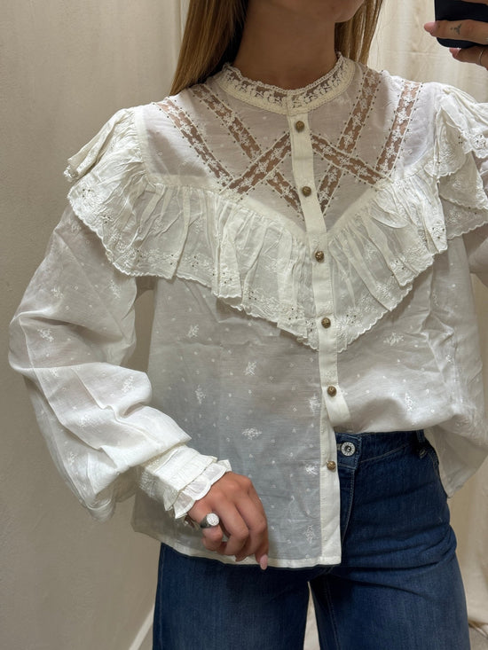 Camicia operata con volant BSB - GiuGiò | Shop online
